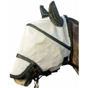Hkm Sport Equipment - xl, Argent et noir 7191: Masque lacrymogène anti-mosque pour chevaux