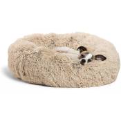 Maxxpet - Coussin pour panier de chien - panier donut pour chien - lit pour chien - moelleux - coussin pour animaux - 60x60x10cm - beige