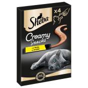 4x12g Sheba Creamy Snacks poulet - Friandises pour chat