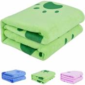 Linghhang - Serviette pour chien (vert), serviette pour chien à séchage rapide en microfibre, serviette de séchage pour chien, serviette pour chien