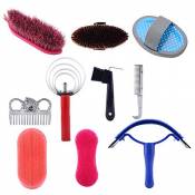 HEEPDD Outils Toilettage Cheval, Brosse De Soin Cheval