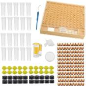 Kit complet de tasses pour l'apiculture, système complet de gobelets pour l'apiculture, boîte de capture, Cage, outils pour l'apiculture, Kit