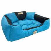 Niche lit pour chien confortable bleu-noir 130x105 cm de la marque AIO.