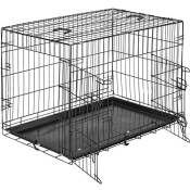 TecTake Cage de transport acier - 89 x 58 x 65 cm