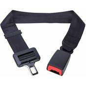 Yozhiqu - Ceinture de sécurité Lot de 2 rallonges de ceinture de sécurité universelle Rallonge de ceinture de sécurité réglable 23cm noir