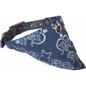 Doogy Fashion - Collier chien tissu bleu Doogy Gamme