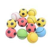 Fortuneville - 10pcs 6.3cm balles solides en caoutchouc extensible jouet pour animaux de compagnie balles extensibles fortes morsures