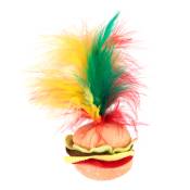 Jouet Crinkle Burger avec plumes pour chat - 1 jouet