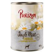 6x400g poulet, fleurs de camomille Single Meat Purizon