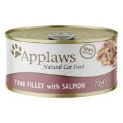 Applaws 6 x 70 g pour chat - filet de thon, saumon