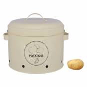 Boîte à conserver pommes de terre - L 23,3 x l 27,5 x H 21 cm - Acier - Livraison gratuite