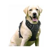 Harnais anti-traction pour chien, juste pour les chiens, harnais réfléchissant réglable facile à porter avec sangle de fixation avant, adapté aux