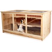 Petit animal cage rongeur villa cage hamster cage souris en bois, 117 x 63 x 58 cm, y compris 2 rampes, 3 étages - Melko