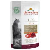 Almo Nature HFC Jelly 6 x 55 g pour chat - filets de thon, homard
