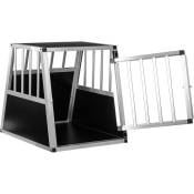Cage de transport pour chien, taille m, 54 x 69 x 60 cm, en aluminium, paroi arrière 75°, box caisse de transport - Petstuff
