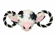 Jolly Pets Jolly Tug-a-Mal Cow Tug/Squeak Toy, Large
