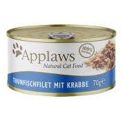 24x70g thon, crabe Applaws - Nourriture pour Chat
