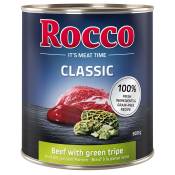 24x800g bœuf, panses vertes Rocco Classic Boîtes pour chien