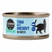 6x70g Cosma Nature thon, anchois - Pâtée pour chat