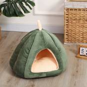 Fortuneville - Pet Cave Bed Litière pour chat avec coussin intérieur amovible et lavable --- m Vert