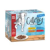 144x100g Pack XXL 4 variétés de bouchées en gelée Catessy - Pâtée pour chat