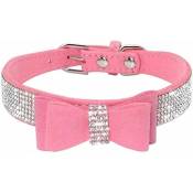 Fei Yu - Collier pour chien strass (rose xs)