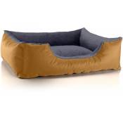 Lit pour chien Beddog TEDDY,canapé,coussin, panier corbeille lavable avec bordure:L, golden-rock (or/gris)