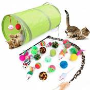 Milopon Lot de 21 jouets pour chat en forme de chat