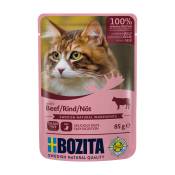 12x85g Bozita Bouchées en gelée bœuf - Pâtée pour chat