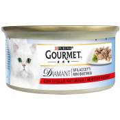 48x85g Natural Veau Gourmet Diamant pour chats