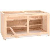 Cage à hamster 104x52x54 cm bois massif de sapin