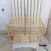 Yuefensu Cage pour Oiseaux Bamboo Bird Cage avec poignées