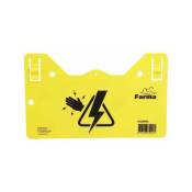 Cyclingcolors - Plaque de signalisation attention clôture électrique 260 x 150mm plastique robuste jaune recto verso Panneau Avertissement Danger