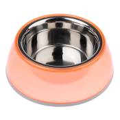Gamelle antidérapante TIAKI orange transparent pour chien et chat - capacité : 850 mL, 21 cm de diamètre
