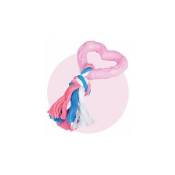 Chadog - Jouet cŒur rose chiot en tpr et corde 15cm