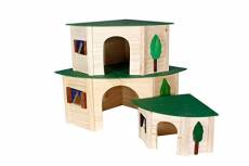 Maison refuge d'angle en bois pour hamster Petit