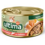 18 x 85 g Terrine au saumon Ultima Nature, nourriture humide pour chat