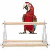 Acrylique Oiseau Perch Tripod Toys Naturel Perches Perches Debout Toy Standing Toy Branch for Bird Parrot Macaw Great African Grey Budgie Cage Toys