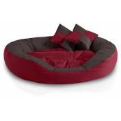 BedDog® SABA 4en1 lit pour chien, coussin, panier pour chien:XL, SULTAN (rouge/brun)