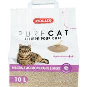 Litière minérale agglomérante légère 10 litres soit 7,18 kg pour chat Zolux Beige
