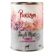 6x400g dinde, fleurs de bruyère Single Meat Purizon