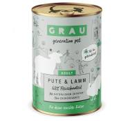 Grau menu gourmand sans céréales 6 x 400 g pour chat - dinde, agneau