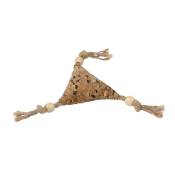 Jouet Chat - Wouapy Triangle en liège avec corde Beige - 8 x 8 cm