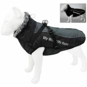 Ensoleille - 2XL Grands vetements pour animaux de compagnie Harnais de manteau de chien en coton chaud d'hiver(gris meteorite), Ensoleillé