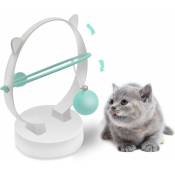 Jouets interactifs pour chats d'intérieur - Balançoire cinétique automatique - Jouets électroniques - Attaches à plumes - Jouet pour chat (vert)