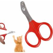 Rouge Coupe-Ongles Chat - Coupe-Ongles pour Petits Animaux Coupe-Griffes de Chat, Coupe-Ongles pour Chaton, Coupe-Ongles pour Chat, Coupe-Ongles pour