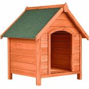 Sunnydays - Mon jardin maison animaux chenil niche pour chien en sapin avec toit amovible 74x65xh83cm - bois