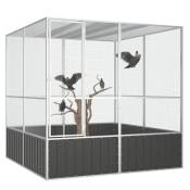 vidaXL Cage à oiseaux Anthracite 213,5x217,5x211,5