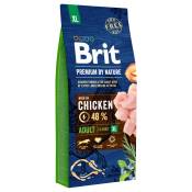 15 kg Brit Premium by Nature Adult xl nourriture sèche