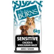 6kg Poulet et maïs complet Nourriture sèche pour chiens adultes sensibles et seniors brûlés